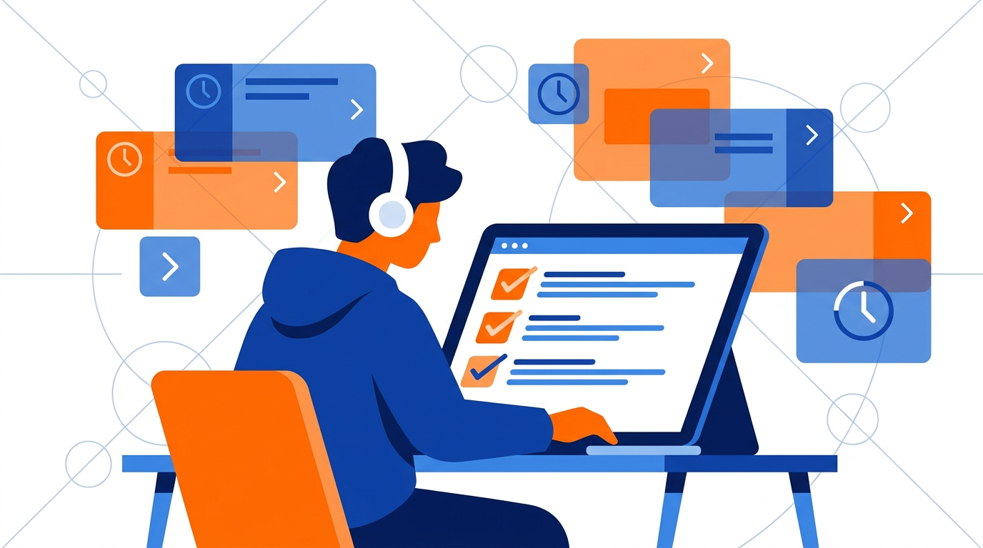 A vibrant flat vector illustration of an academic dashboard compiling color-coded NEET/JEE mock test ranks and sending automated scorecard alerts.